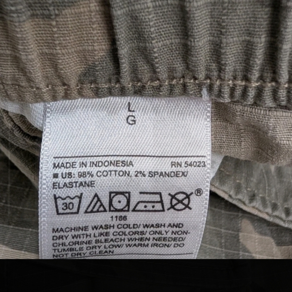 Old Navy Camouflage Jogger Cargo Pants Mens L 34x29 Outdoor Hunting #5555 - Picture 3 of 11